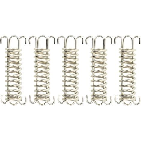 vidaXL Verrous à ressort pour voile d'ombrage 5 pcs Acier inoxydable (1/4)