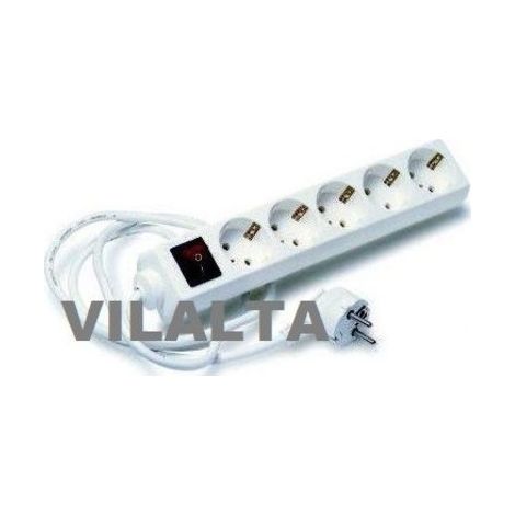1.5M BASE 5TOMAS+INTERR+CABLE 3x1,5mm 10/16A MAX 3680W-VILALTA