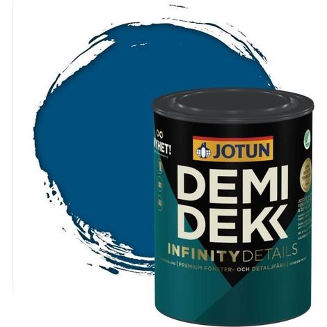 Peinture Bois - DEMIDEKK INFINITY DETAILS - Lasure Opaque Satinée - RAL 5010 - 0,75L (1/2)