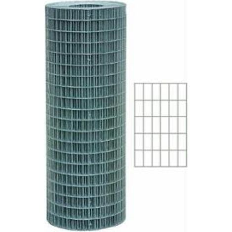 Rouleau de grillage rigide galvanisé électrosoudé 100 cm – Maille 75x50 mm – Longueur 25 m – Pour clôture durable – Frigerio
