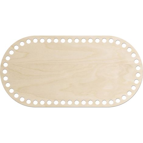 Base in compensato per pane all'uncinetto ovale 15x30cm (1/5)