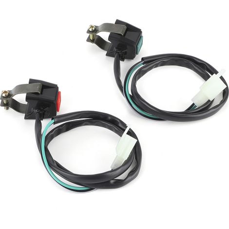Interrupteur d'arrêt moteur universel pour moto, guidon avec double bouton d'allumage 22mm, compatible Yamaha, quad et motocross (1/5)