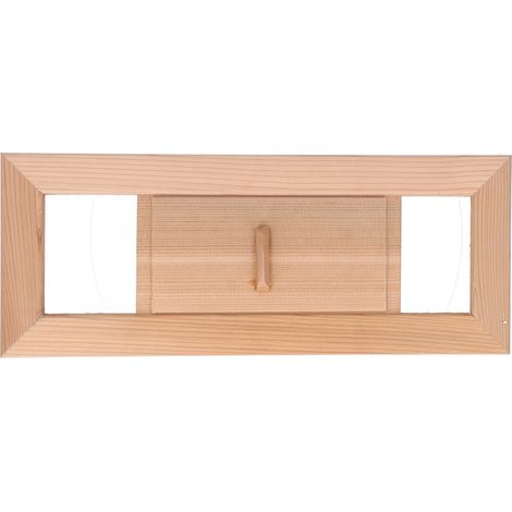 Grille d'Aération Rectangulaire en Bois pour Sauna et Hammam, Équipement de Ventilation pour Cabine de Vapeur