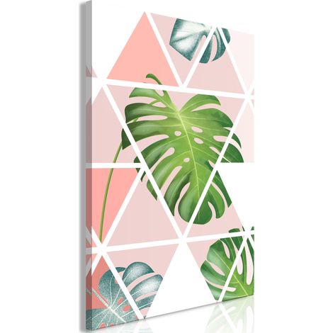 Quadro - Geometric Monstera (1 Part) Vertical - 60x90 (1/4)