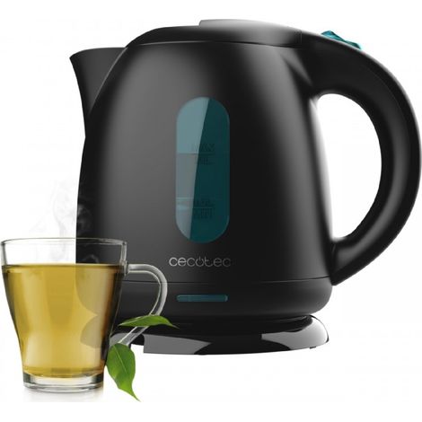 Cecotec Thermosense 140 Black Electric Kettle (1L). 2200W Fast Boil, BPA-Free, Anti-Limescale Filter, 360º Base, Cordless Jug (1/5)