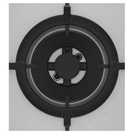 Placa a Gas Gas Natural Superficie Acero Inoxidable 75cm 4 Fuegos