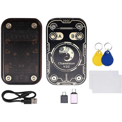 Chameleon V2.0 RFID-Chip-Lesegerät-Emulator, Chameleon NFC-Duplikator + 2xUID, CUID-Schlüsselanhänger-/Karten-Dekodierung, 125K/13,56M-Karten-Dekodierung (1/5)