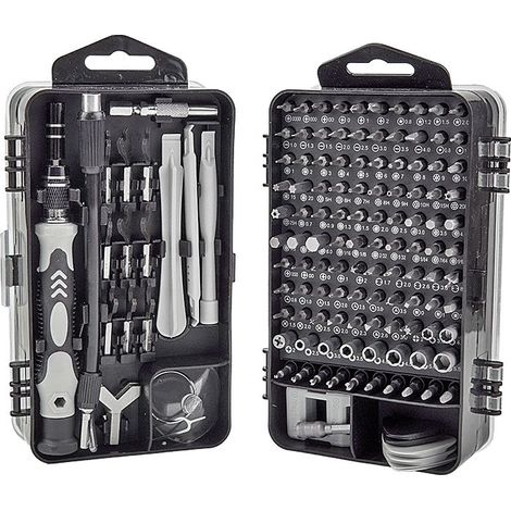 Kit de tournevis de précision 138 en 1 S2, mini outil de réparation de tournevis de précision magnétique avec mémoire magnétique pour réparer les téléphones, tablettes, lunettes, ordinateurs, montres (1/5)