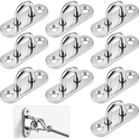 10 pcs Pontet Inox, Plaque à Oeillet M5 Inox (1/5)