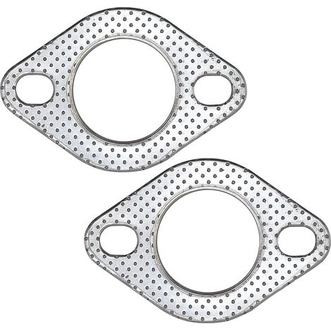 Lot de 2 joints d'échappement de 50 mm - 2 vis pour collecteur de silencieux - Graphite haute température avec bague de feu (1/5)