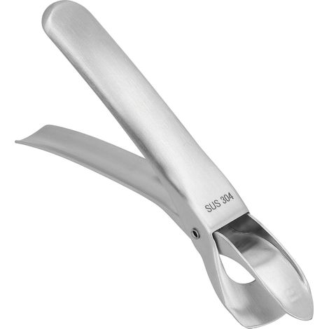 Pince de cuisine en acier inoxydable 304 avec poignée large pour saisir bols et assiettes (1/5)