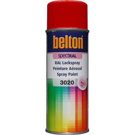 Pintura en aerosol Spectral Brillante 400ml Ral 3020 Rojo Señalización - Belton