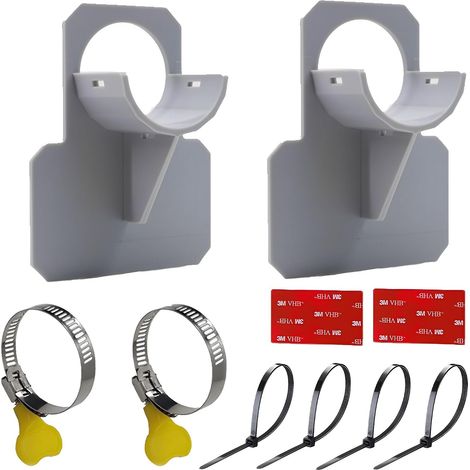 2 Stück Poolschlauchhalter, Poolschlauchhalter, Poolschlauchhalter-Werkzeuge, für Poolwasserschlauch, kompatibel mit Intex- und Bestway-Pools, für 30–37 mm (grau) (1/5)