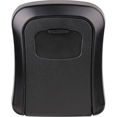 Porte-clés - porte-clés mural avec code extérieur, porte-clés résistant aux intempéries, porte-clés robuste pour clés, cartes, aluminium, noir (1/5)