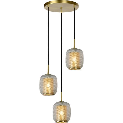Lustre Lucide Agatha 3xE27 laiton/verre 03433/03/02 (1/3)