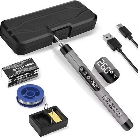 Fer à souder USB à température réglable 300-450℃, interface Type-C (1/5)