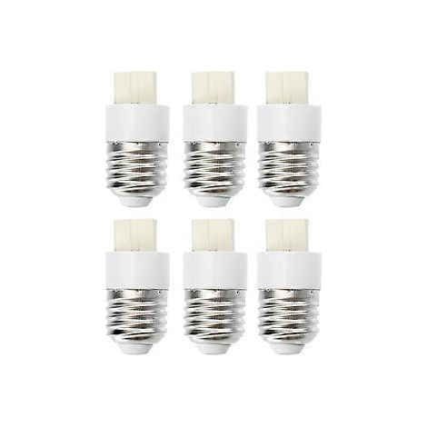Lot de 6 adaptateurs pour douille de lampe (E27 vers G9) (1/2)