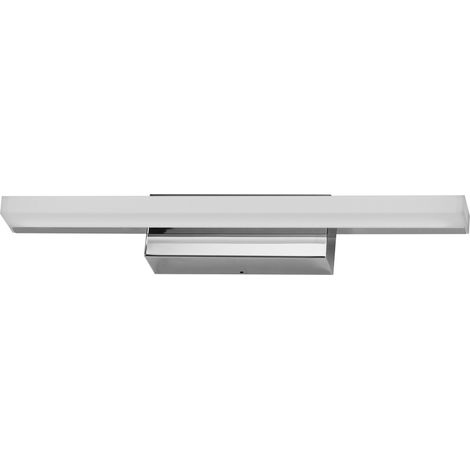 OSRAM Luminaire LED de miroir ORBIS Mirror chrome, 6,8W 650lm 3000/4000K, grad. par interr. mural via Click CCT, 40 cm de diam., protection IP44 contre les corps étrangers et les projections d’eau (1/4)