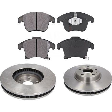 KIT FRENI ANTERIORI compatibile con FORD MONDEO V 2 VOLUMI/CODA SPIOVENTE, TRE VOLUMI, TURNIER (CE,CD,CF) - DISCHI + PASTIGLIE OEM: FDB4445 / 18454 , 18502 /SOSTITUZIONE DIRETTA/BASSA POLVERE/SILENZIO (1/5)