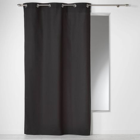 Rideau a oeillets coton ui Panama Noir140 x 280 cm (1/2)