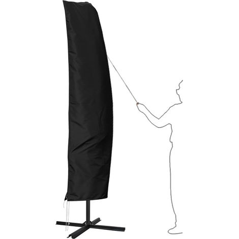 VINGO Housse de parasol résistant aux UV hydrofuge protection UV housse de protection jardin,noir (1/5)