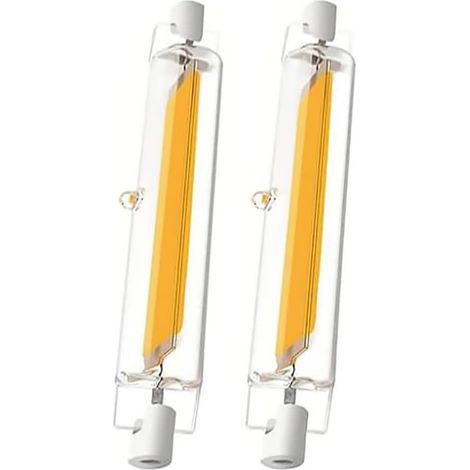 R7S LED-Lampen, 78 mm, dimmbar, 10 W, warmweiß (3000 K), 1000 lm, entspricht einer 100-W-Halogenlampe, flimmerfrei, 360°-Abstrahlwinkel, 2er-Pack (1/5)