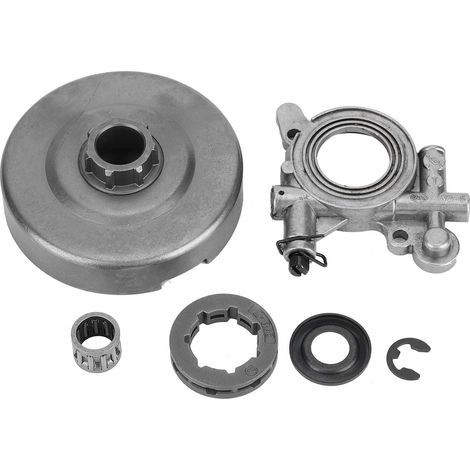 Clutch Drum, Zinc Alloy Chainsaw Clutch Kit, Replacement Clutch Drum Oil Pump Kit for 575XP 576XP 570 Chainsaw, High Hardness (1/5)