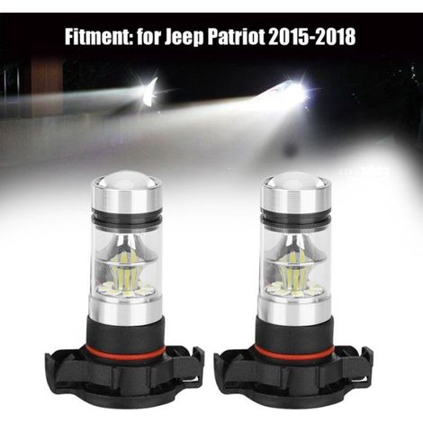 Shipenophy Ampoule LED 2 pièces 12-24V 100W 6000K blanc voiture LED lumineuse ampoules antibrouillard pour 2015-2018 auto centrale (1/5)