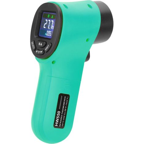 Irovami Thermomètre infrarouge portable -50550℃, positionnement cible 12:1, thermomètre sans contact, écran LCD couleur, thermomètre numérique (1/5)