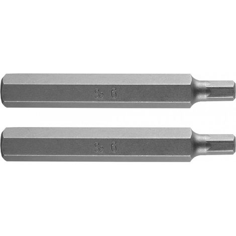 Sechskant-Bit 6 x 75 mm, S2 x 2 Stück. (1/3)
