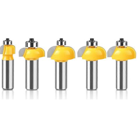 5pcs High Quality Cove Bit with Bearing Shank Dovetail Router Bit-As Shown- (1/5)