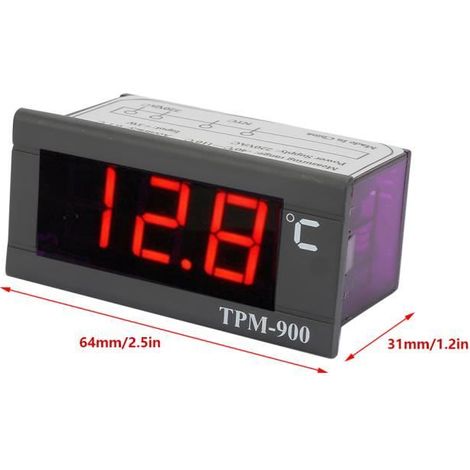 TPM-900 220V contrôleur de température numérique LED panneau mètre avec contrôleur de thermostat de capteur HB013 HB066 (1/4)