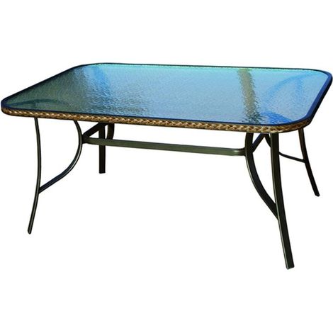 MESA ALUMINIO MONTILLA MARRON 155X99 CM