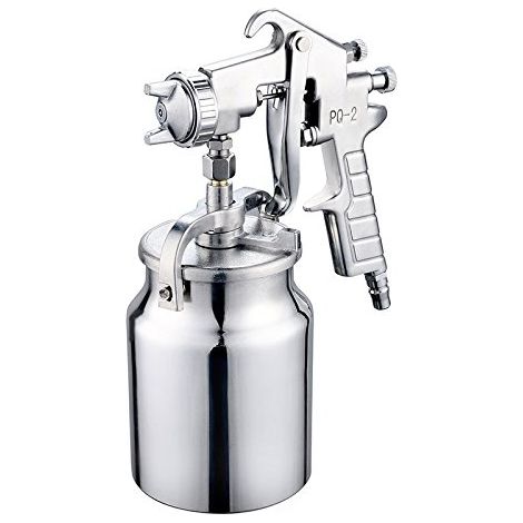 Pistolet de peinture à air par aspiration avec buse inox 2 mm, capacité 1000 ml, outil de peinture aérographe pour la peinture de mobilier automobile (1/5)