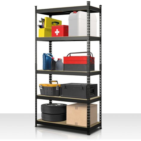 Étagère pour charges lourdes Rhino Noir 180 x 90 x 60 cm - capacité jusqu'à 1050 kg (1/4)