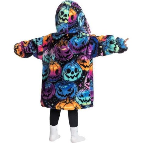 Couverture à Capuche Enfant - Taille Unique - Douce et Confortable - Citrouille (1/4)