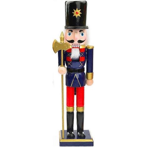 Casse-noisettes rouge et blanc, figurine de soldat en bois, jouet, décorations de Noël - 1 (1/4)