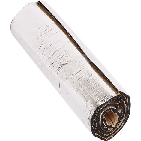 Tapis isolant phonique et thermique en mousse argentée 200 x 50 cm, épaisseur 10 mm, pour capot, panneau arrière et pare-feu de voiture (1/5)