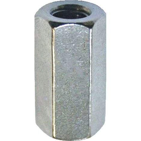 100 Manchons Hexagonaux acier zingués blanc mm - Diamètre 8 mm mm