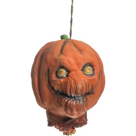 Décoration à suspendre tête de citrouille 20 cm - Orange