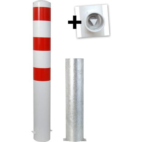 Schake Stahlrohrpoller herausnehmbar aus Stahlrohr verzinkt Ø152x3,2mm mit Dreikantverschluss 1500mm Gesamtlänge (1/2)