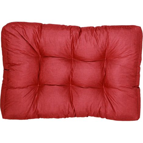 Assise Seule Coussin Palette - 120x80x15 cm Rouge Bananair Fabriqué en France