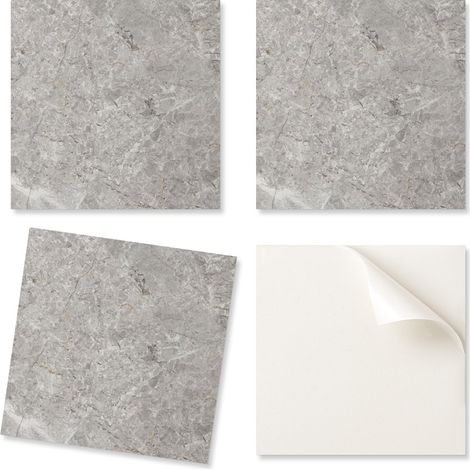 Paquete de baldosas autoadhesivas de PVC con dise帽o de piedra natural de 9x30x30 cm.