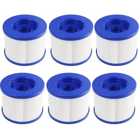 6 Pack Hot Tubing Replacement Pool Filters - 104mm - Pet & Non-Woven Fabric - Compatible with Clever Spa (1/5)