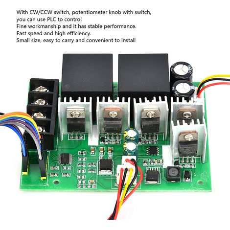 Contrôleur de vitesse PWM pour moteur CC 0100% MAX80A 12V 24V 36V 48V avec interrupteur avant/arrière (1/5)