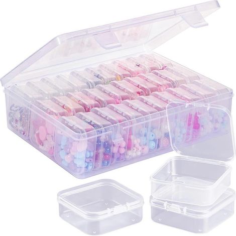 Perlenaufbewahrungsbox, eine große transparente Box (1/5)