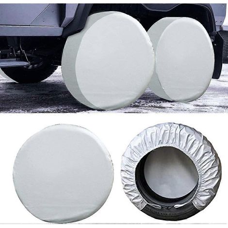 Ensemble de 4 housses de pneus pour camping-car, compatibles avec les pneus de 27 à 29 pouces de diamètre pour remorque, housses de roues imperméables, protection contre le soleil, la pluie et la neig (1/5)