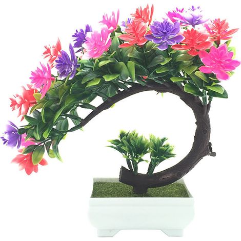 Plante Artificielle Lotus De Lune - Pot Décoratif Coloré - Pour Salon Jardin Balcon - Lot De 1 (1/3)