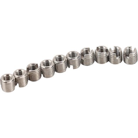 Outil de réparation d'écrou réducteur à insert fileté, acier inoxydable, filetage interne et externe universel, ensemble de 10 pièces, quincaillerie. (1/5)