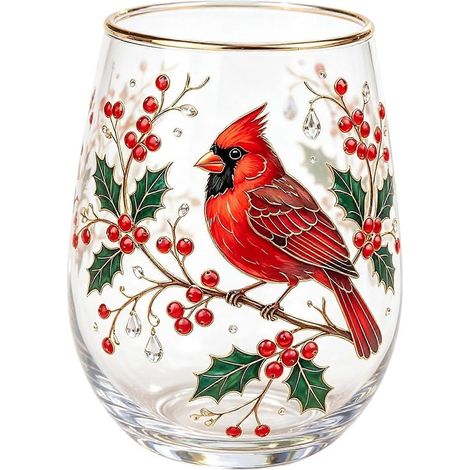 Tasse en verre avec motif de bouquet (1/5)